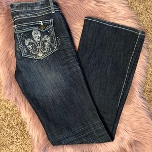 Rock 47 by Wrangler ultra low rise blue jeans sz 9